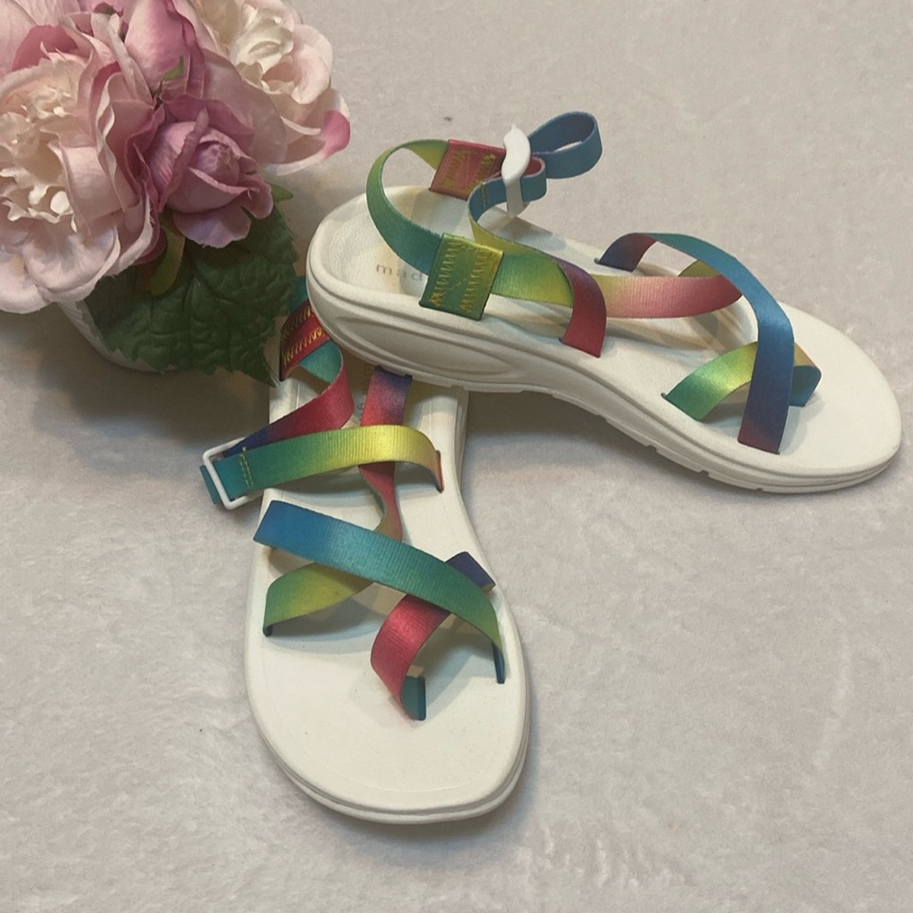 MADDEN GIRL NEW Size 7 Multi Color Sandals